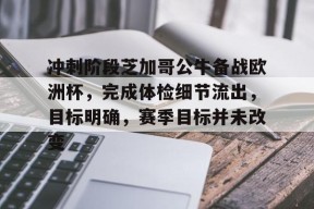 真人娱乐-包含冲刺阶段芝加哥公牛备战欧洲杯，完成体检细节流出，目标明确，赛季目标并未改变的词条